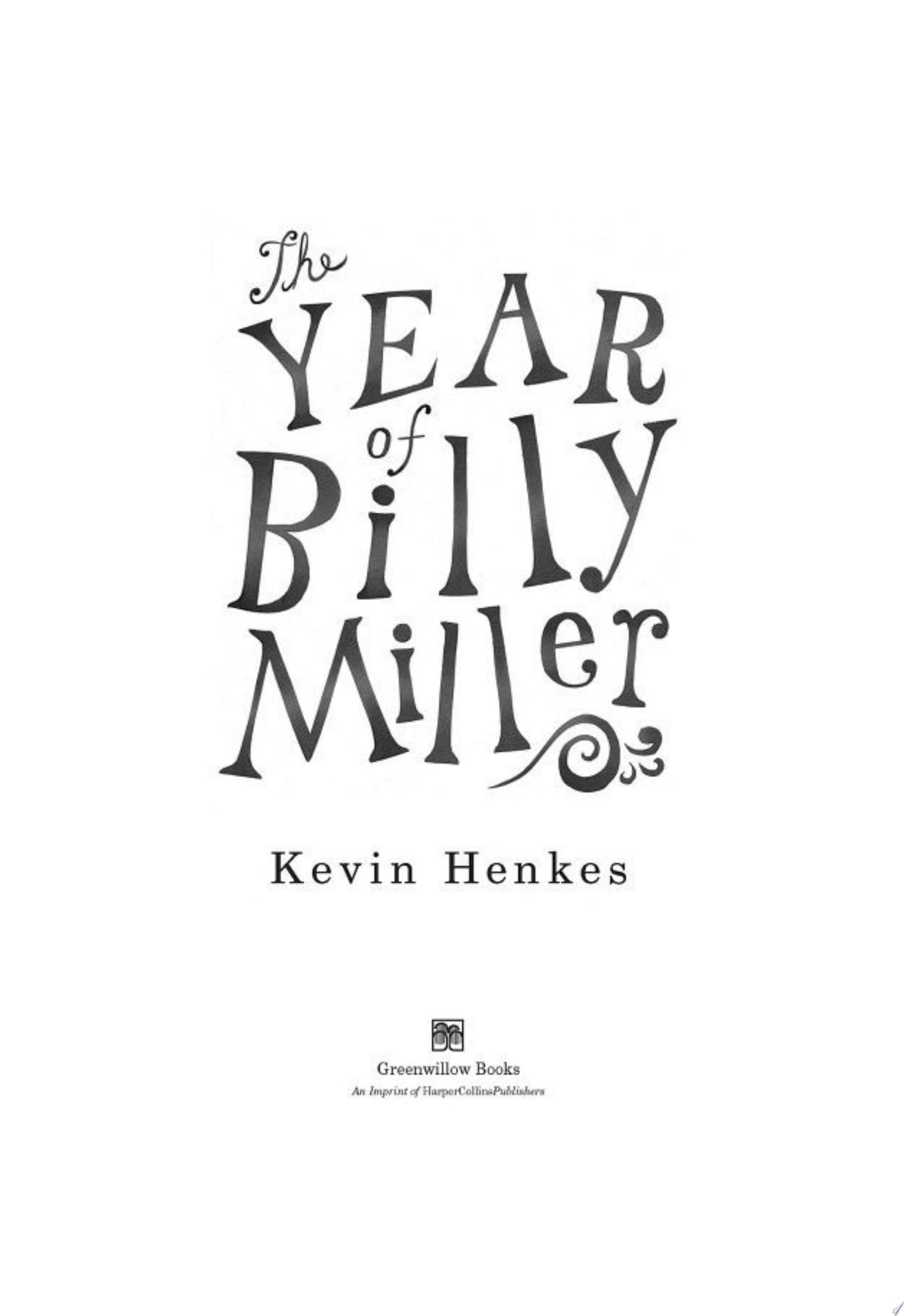 Image for "The Year of Billy Miller"