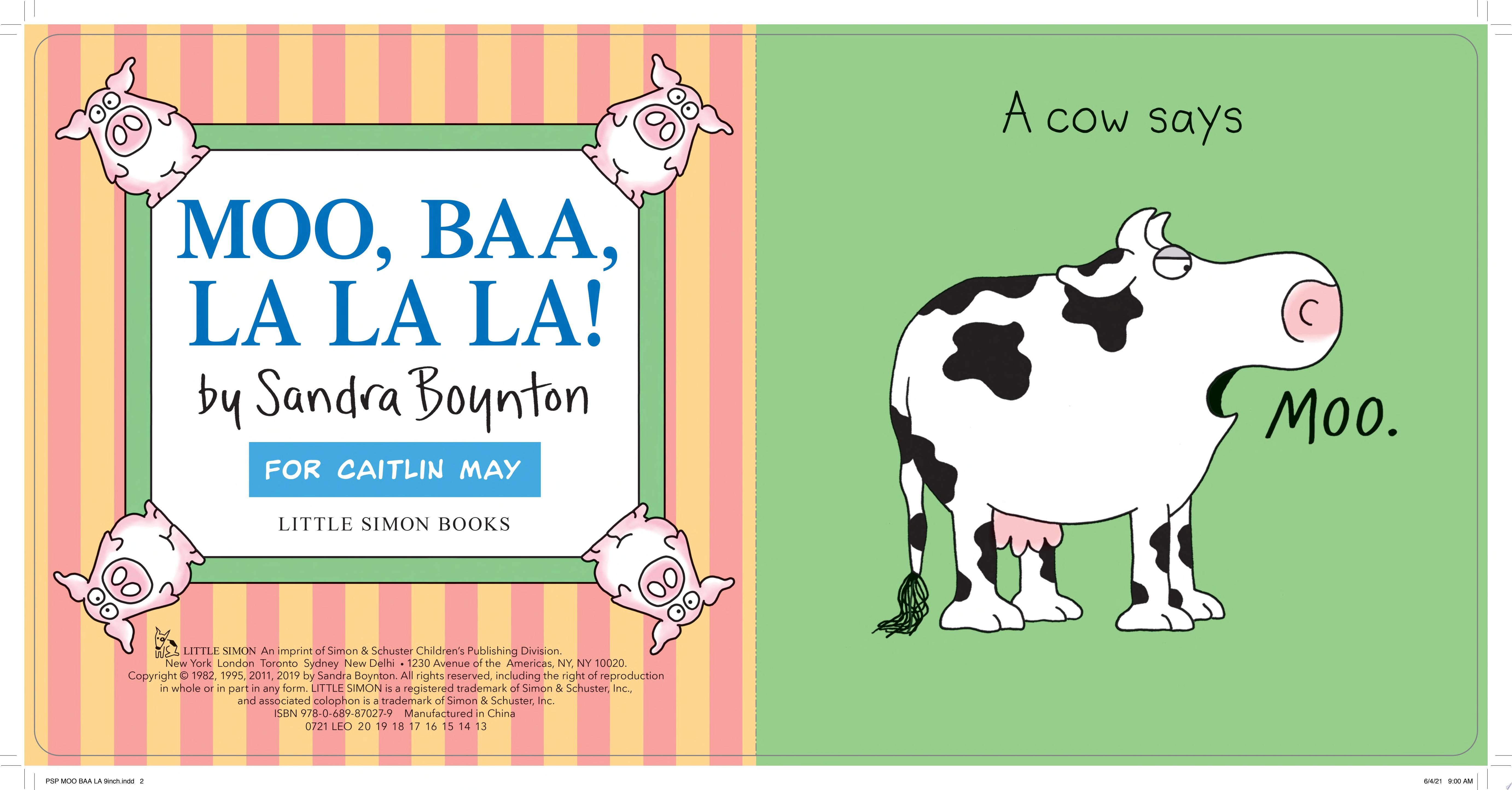 Image for "Moo, Baa, La La La!"