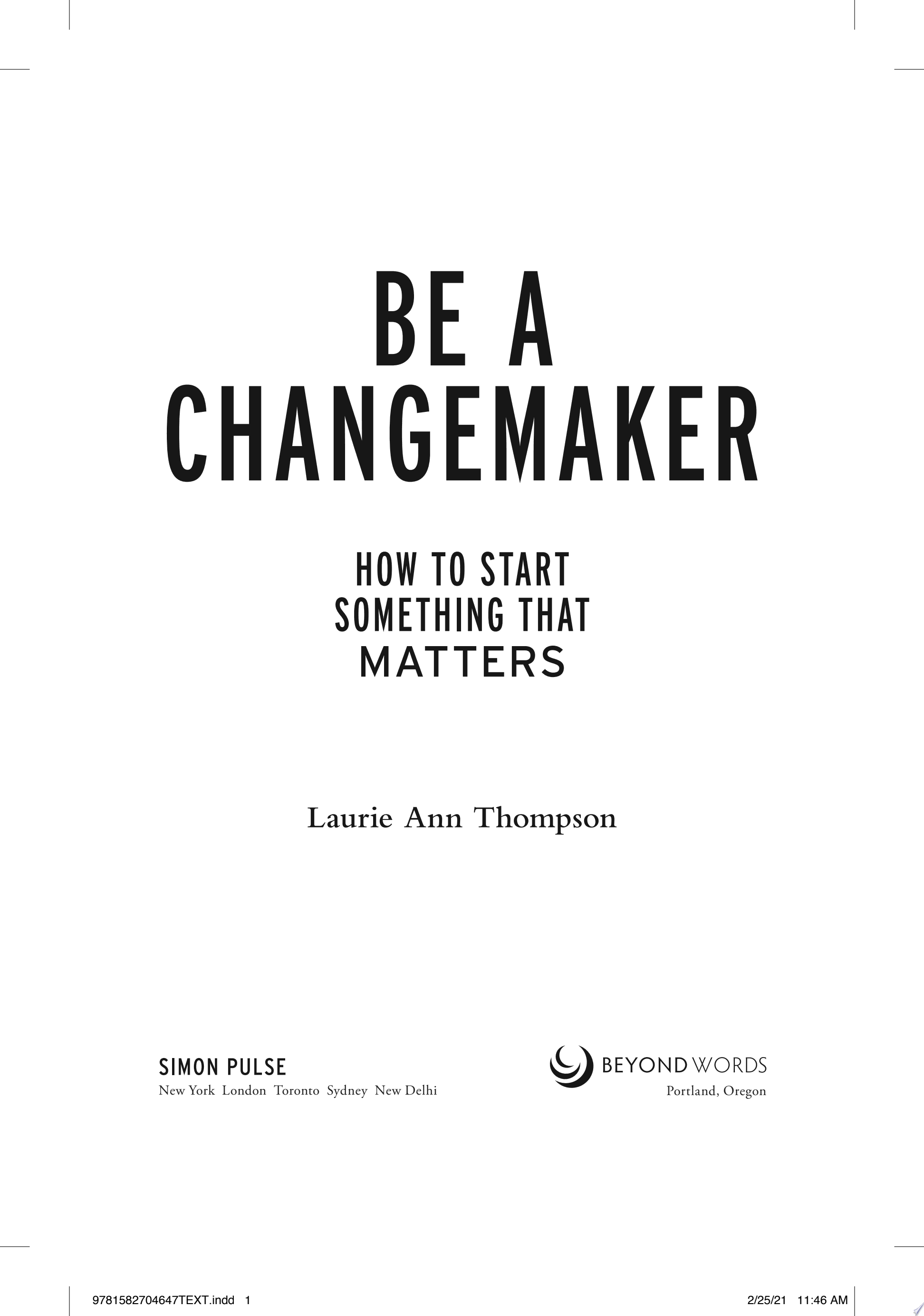 Image for "Be a Changemaker"