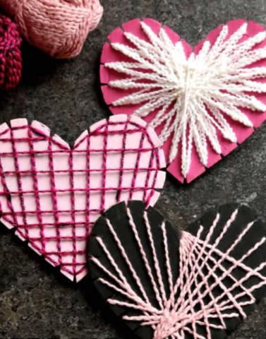 Valentine's string art 