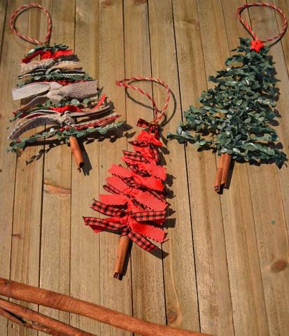 cinnamon stick tree ornament