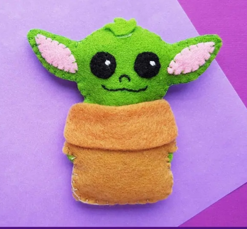 Baby Yoda felt toy