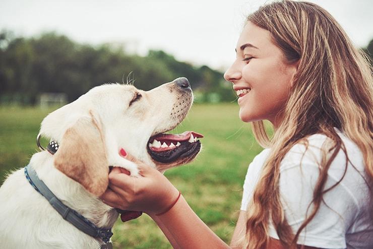 Woman with dog