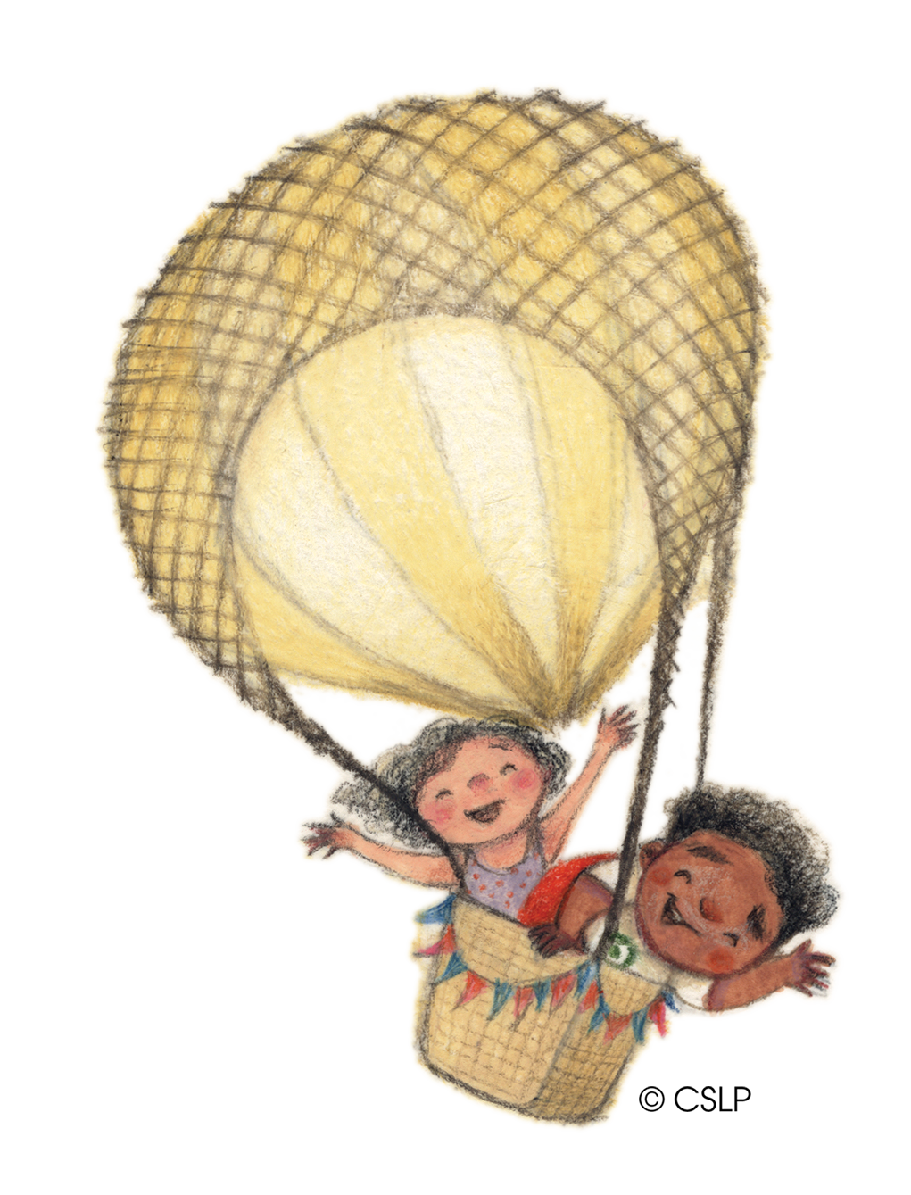 CSLP 2024 Adventure Begins at Your Library Hot Air Balloon graphic