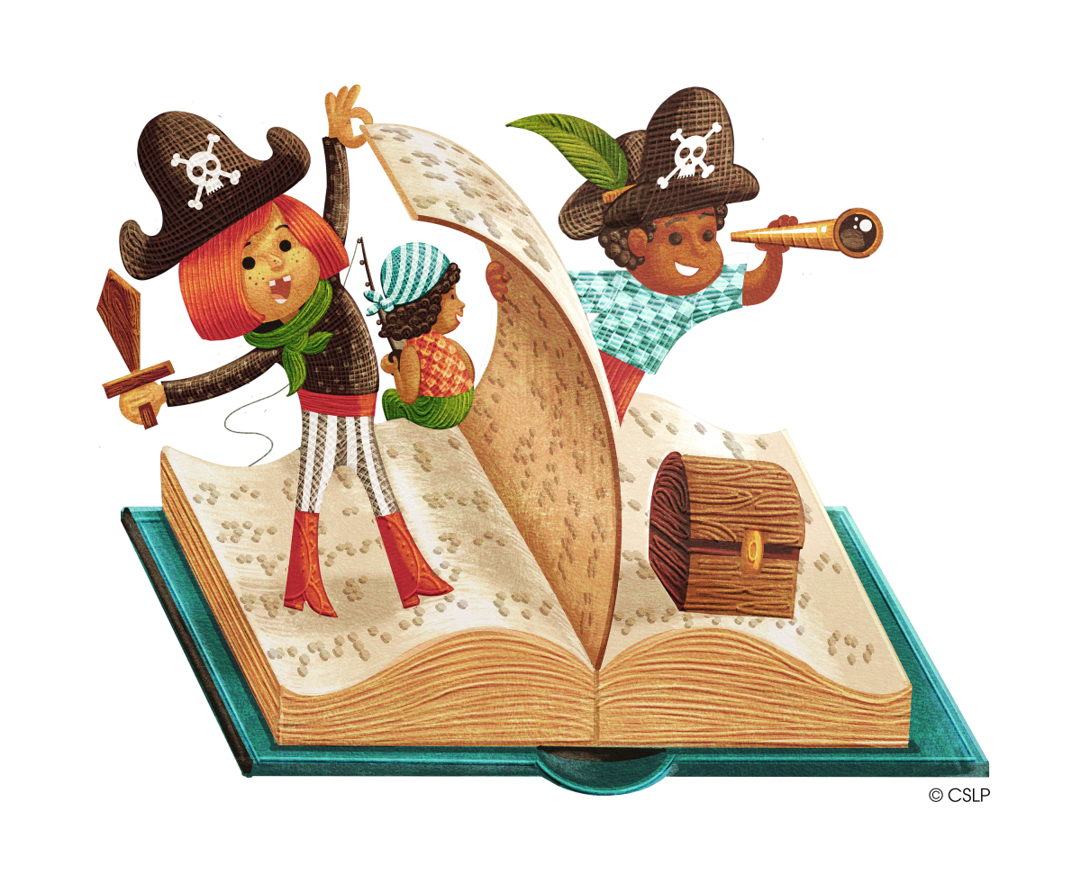 CSLP 2024 Adventure Begins at Your Library Pirates graphic